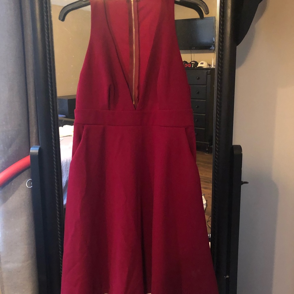 Burgundy dress